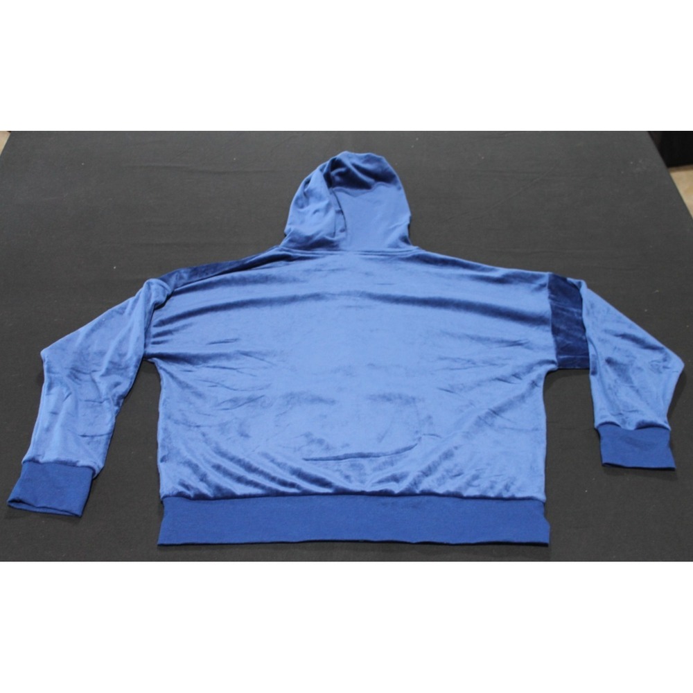 Felina Velour Lounge Set Womens XXL Blue Zip Hoodie Jogger Pants 2 Piece - Picture 3 of 14